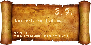 Baumholczer Fatima névjegykártya